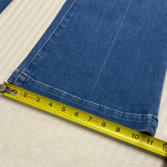 PAIGE Genevieve Flare Jeans | Petite 26 | High Rise Stretch Denim | 29” Inseam - Picture 14 of 16